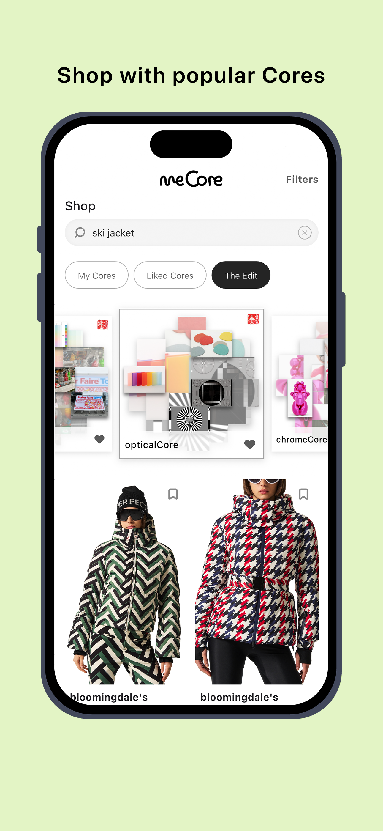 meCore app: Shop with popular Cores